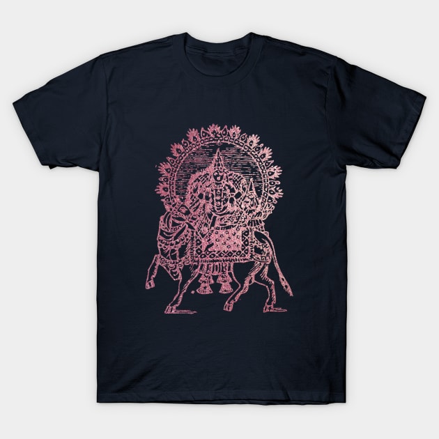 Rose Gold Supreme Being Shiva Indian God T-Shirt by ppandadesign